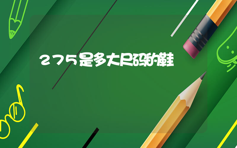 275是多大尺码的鞋插图