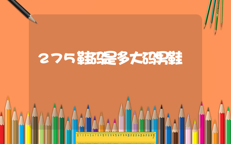 275鞋码是多大码男鞋插图