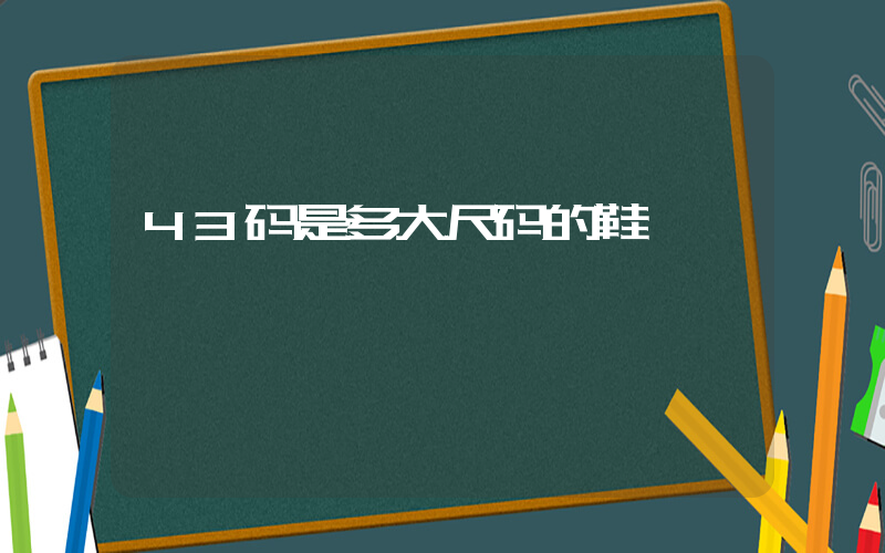 43码是多大尺码的鞋插图