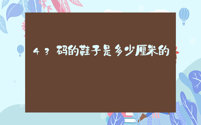 43码的鞋子是多少厘米的插图