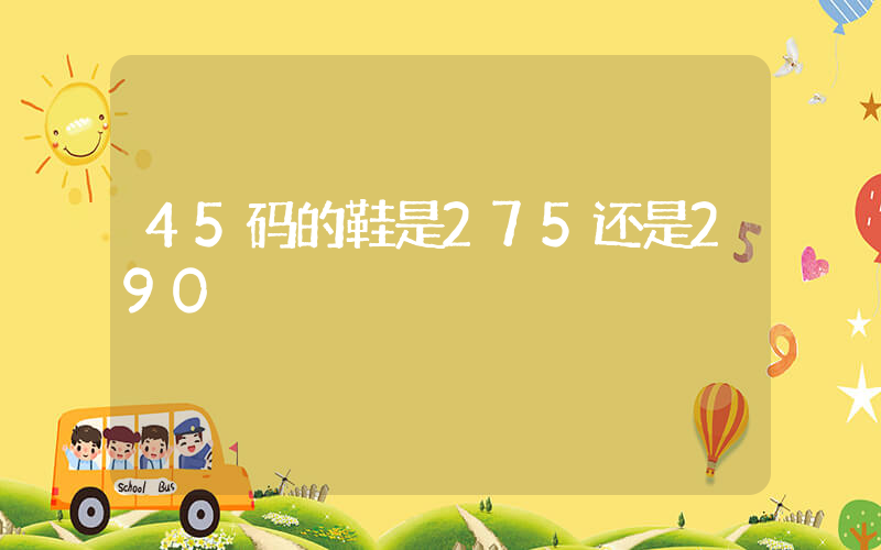 45码的鞋是275还是290插图
