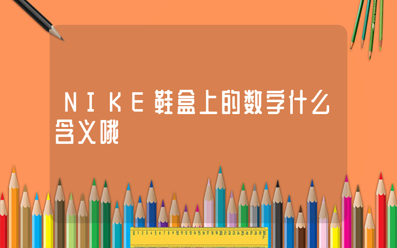 NIKE鞋盒上的数字什么含义哦插图
