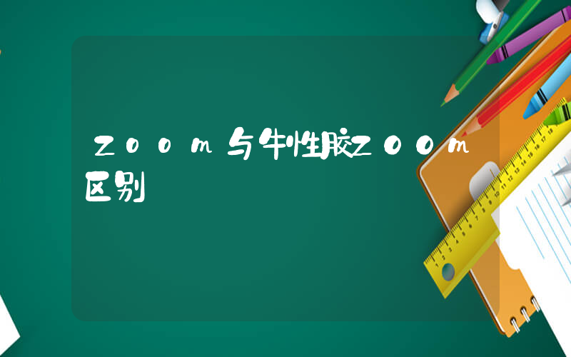 Zoom与牛性胶ZOOm区别插图