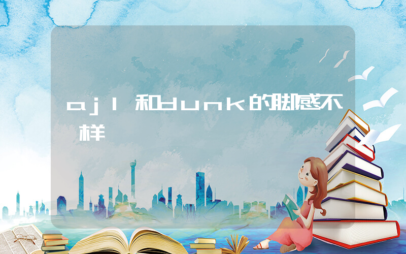 aj1和dunk的脚感不一样插图
