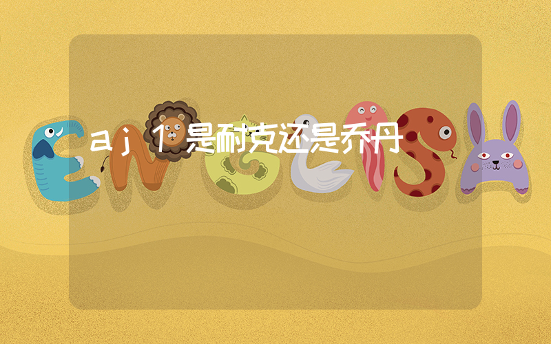aj1是耐克还是乔丹插图