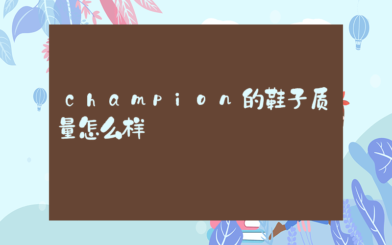 champion的鞋子质量怎么样插图