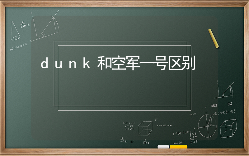 dunk和空军一号区别插图
