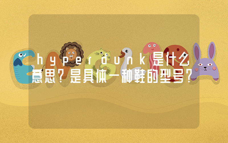 hyperdunk是什么意思？是具体一种鞋的型号？插图