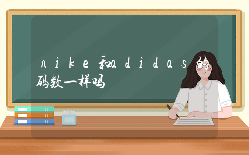 nike和adidas的码数一样吗插图