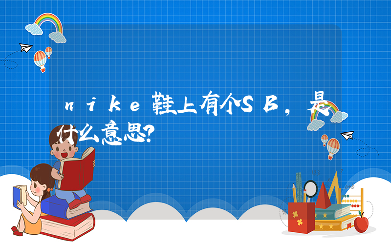 nike鞋上有个SB,是什么意思？插图