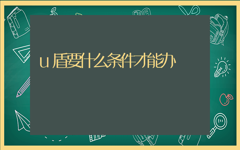 u盾要什么条件才能办插图 u盾要什么条件才能办插图