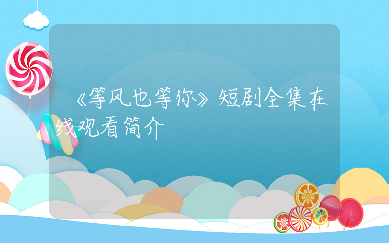 《等风也等你》短剧全集在线观看简介插图