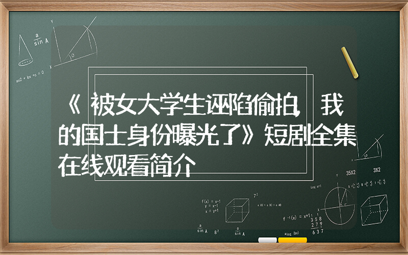 《被女大学生诬陷偷拍,我的国士身份曝光了》短剧全集在线观看简介插图 《被女大学生诬陷偷拍,我的国士身份曝光了》短剧全集在线观看简介插图