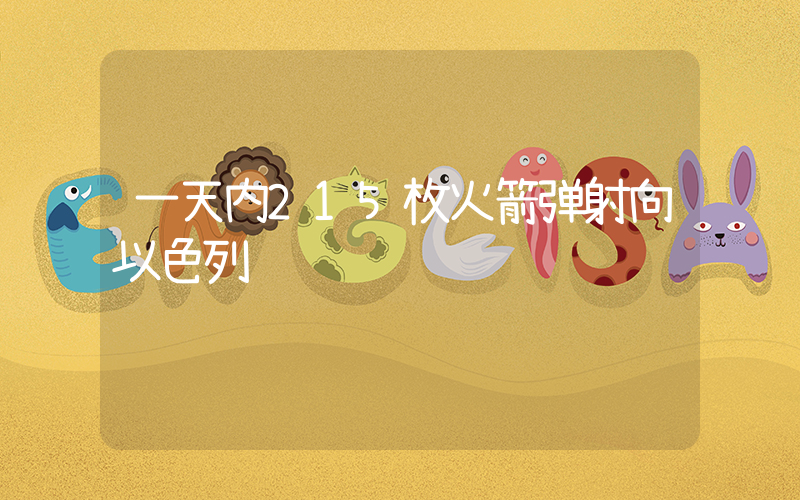 一天内215枚火箭弹射向以色列插图