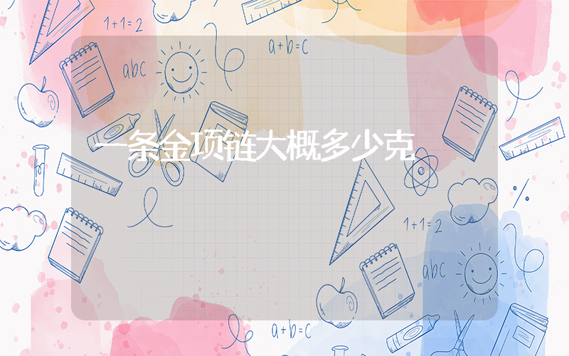 一条金项链大概多少克插图