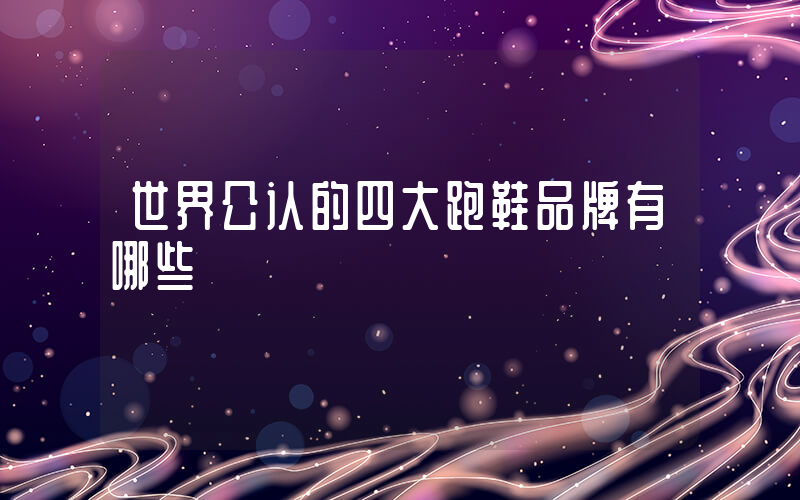 世界公认的四大跑鞋品牌有哪些插图