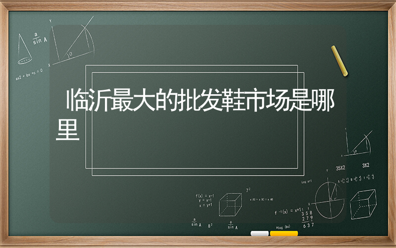 临沂最大的批发鞋市场是哪里插图