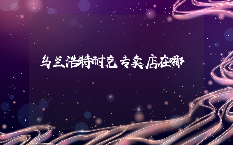 乌兰浩特耐克专卖店在哪插图