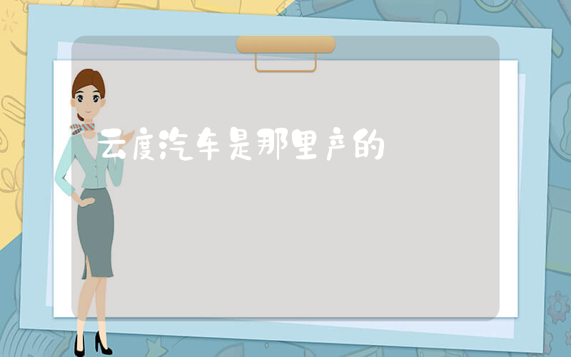云度汽车是那里产的插图