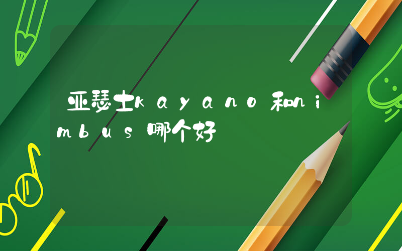 亚瑟士kayano和nimbus哪个好插图