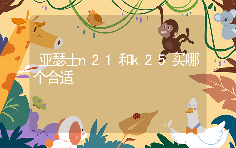 亚瑟士n21和k25买哪个合适插图