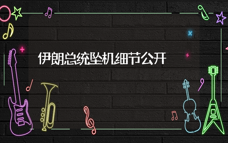 伊朗总统坠机细节公开插图 伊朗总统坠机细节公开插图