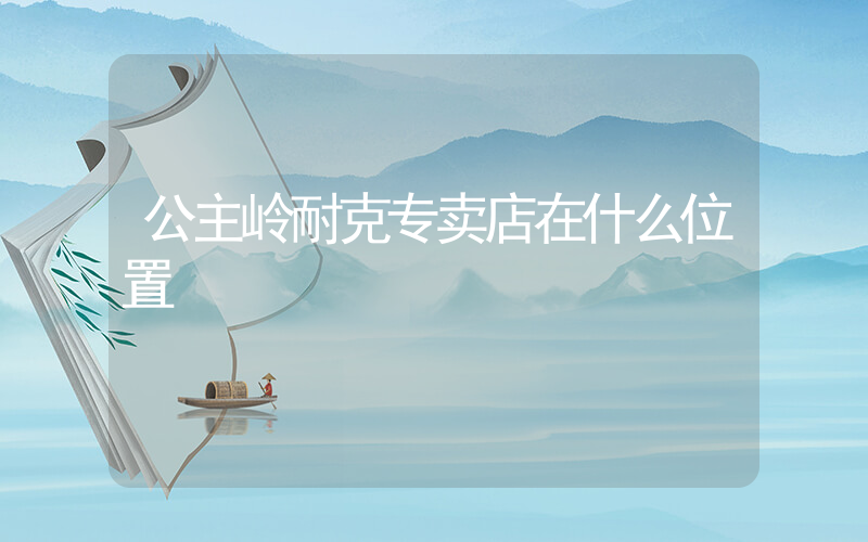 公主岭耐克专卖店在什么位置插图
