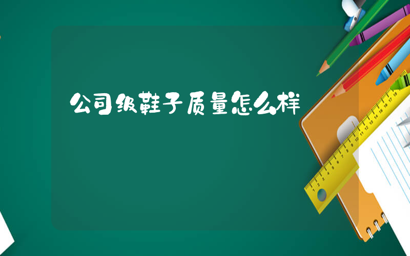 公司级鞋子质量怎么样插图