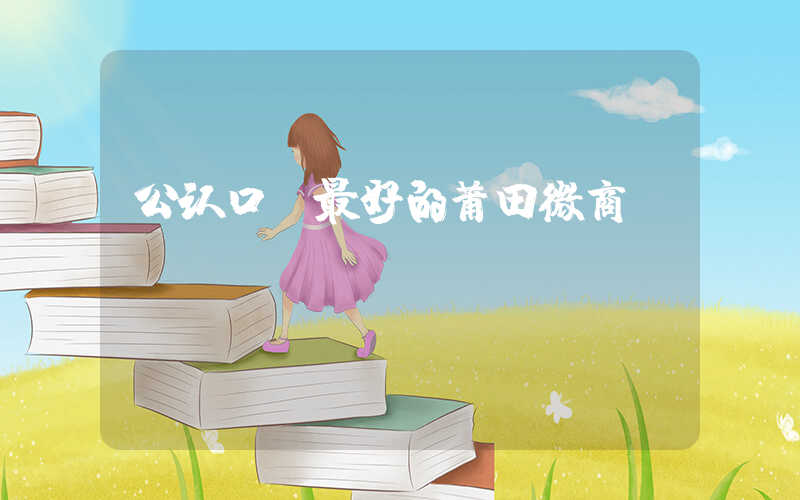 公认口碑最好的莆田微商插图
