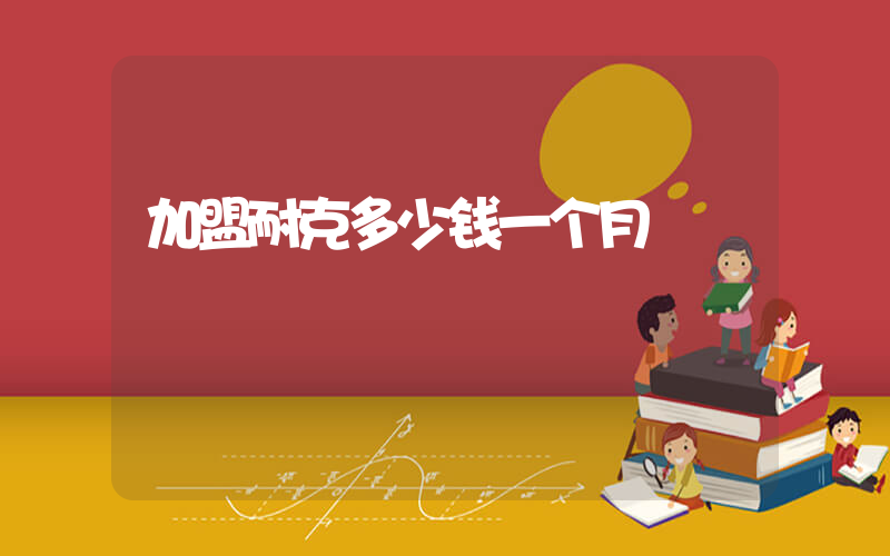 加盟耐克多少钱一个月插图