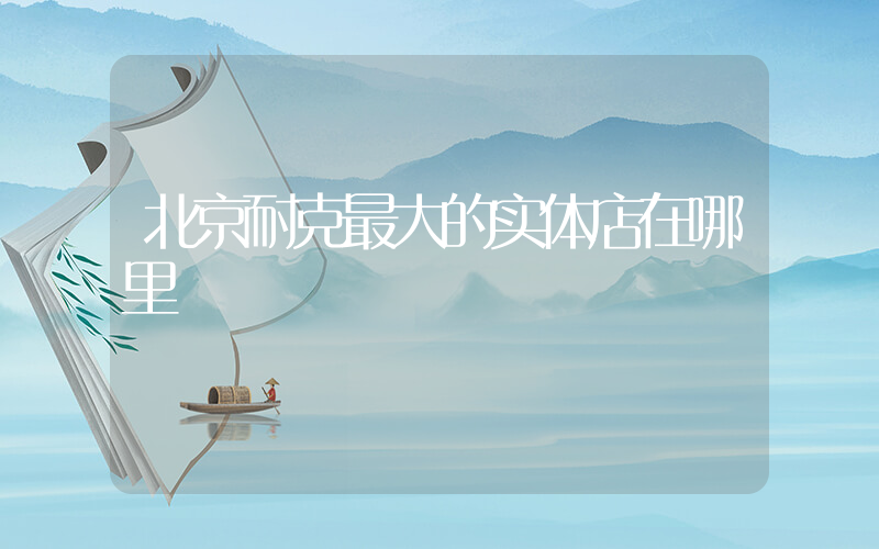 北京耐克最大的实体店在哪里插图