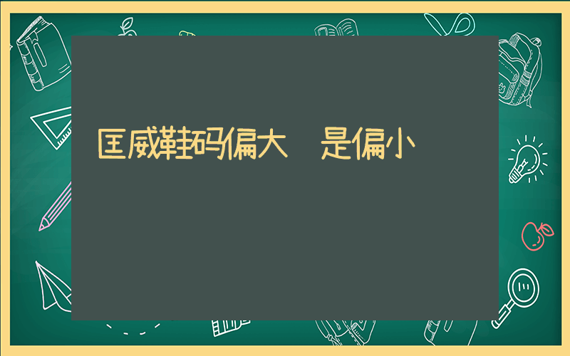 匡威鞋码偏大还是偏小插图