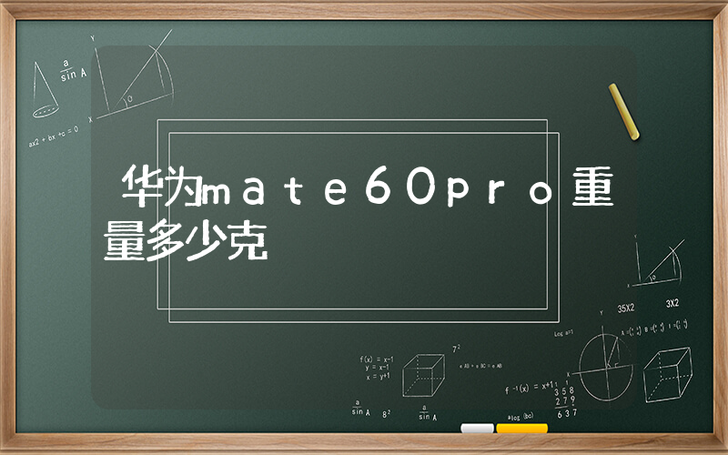 华为mate60pro重量多少克插图
