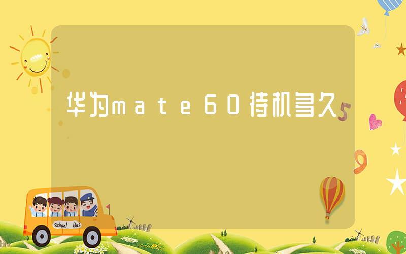华为mate60待机多久插图