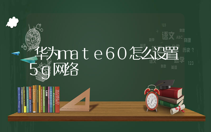 华为mate60怎么设置5g网络插图
