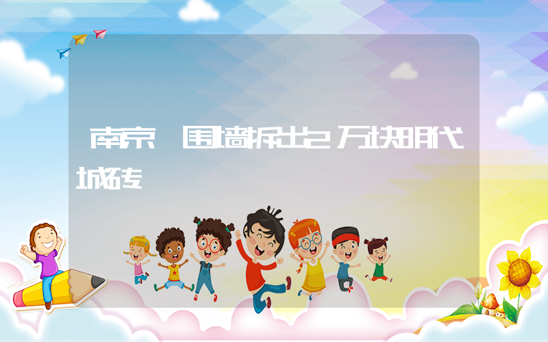 南京一围墙拆出2万块明代城砖插图