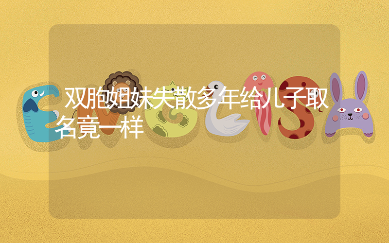 双胞姐妹失散多年给儿子取名竟一样插图