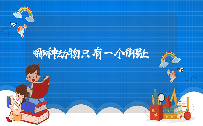 哪种动物只有一个脚趾插图
