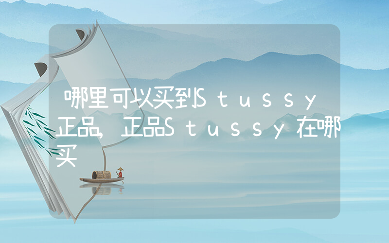 哪里可以买到Stussy正品,正品Stussy在哪买插图