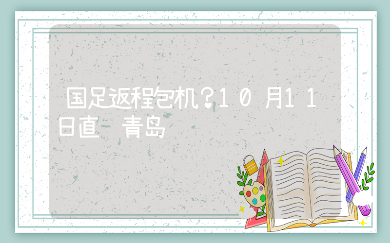 国足返程包机？10月11日直飞青岛插图