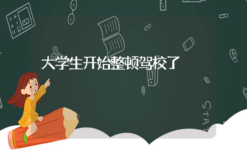 大学生开始整顿驾校了插图