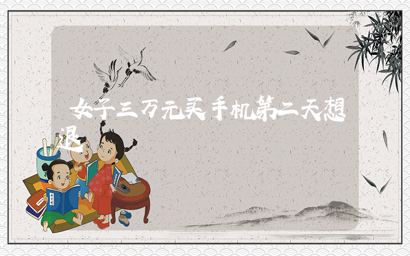 女子三万元买手机第二天想退插图