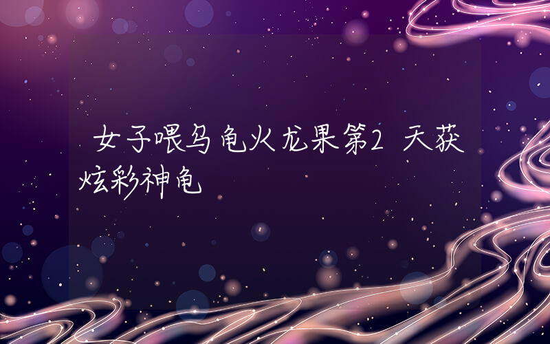 女子喂乌龟火龙果第2天获炫彩神龟插图
