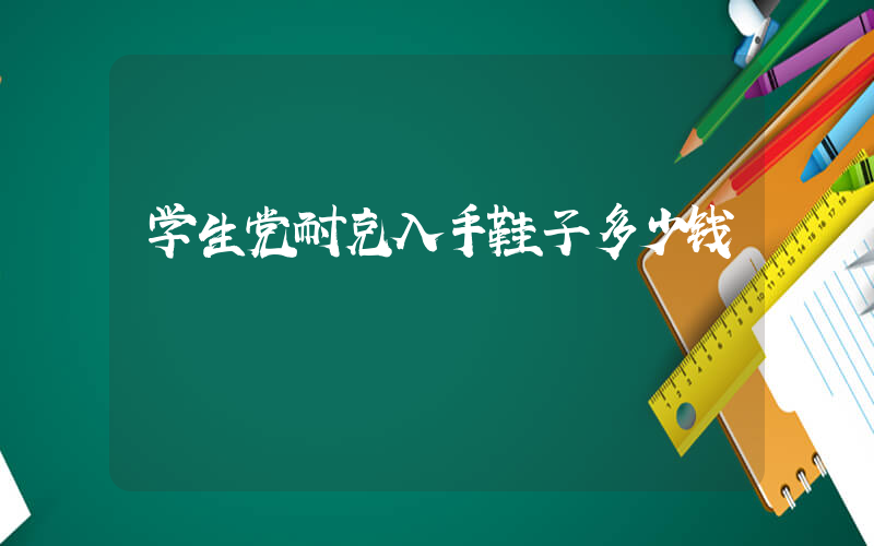 学生党耐克入手鞋子多少钱插图