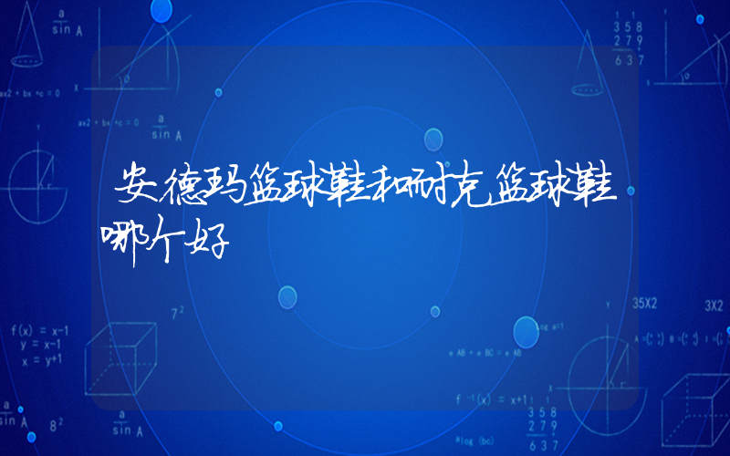 安德玛篮球鞋和耐克篮球鞋哪个好插图