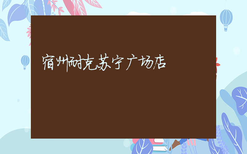 宿州耐克苏宁广场店插图