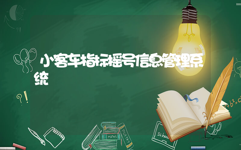小客车指标摇号信息管理系统插图