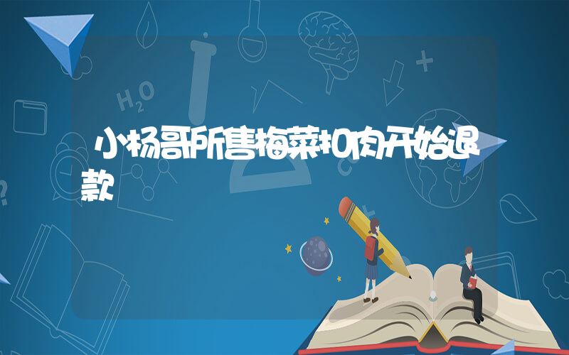 小杨哥所售梅菜扣肉开始退款插图
