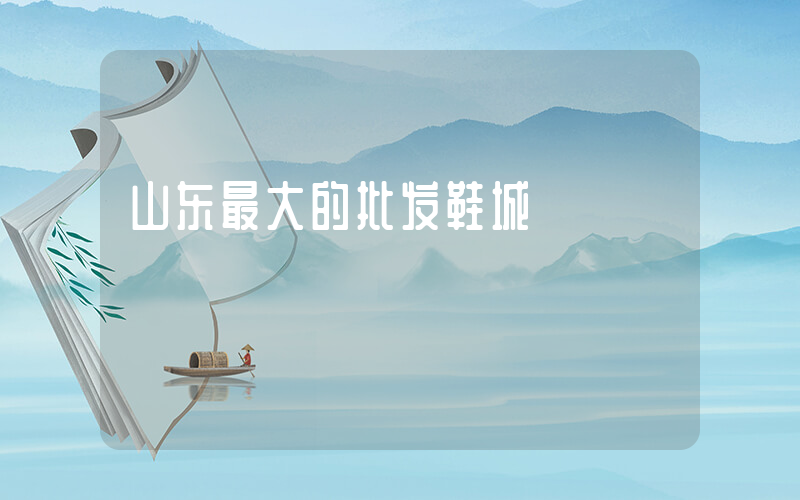 山东最大的批发鞋城插图