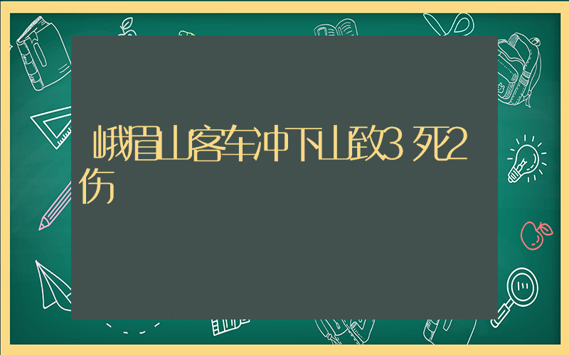 峨眉山客车冲下山致3死2伤插图